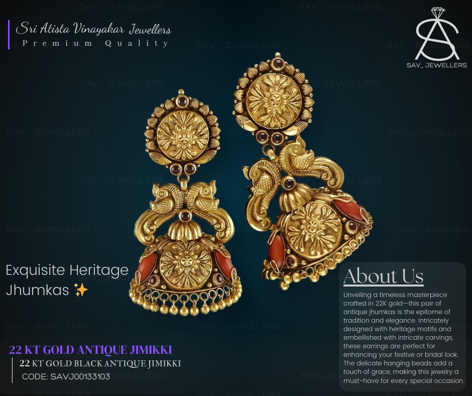 22 KT GOLD BLACK ANTIQUE JIMIKKI